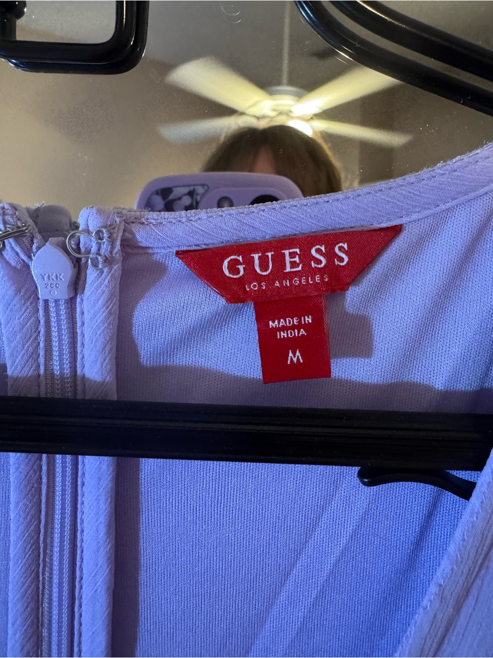 Guess Lilac V-Neck Ruffled Dress - Picture 3 of 9